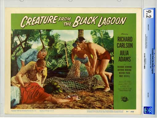 CREATURE FROM THE BLACK LAGOON CGC LOBBY CARD#6 NM- 9.2