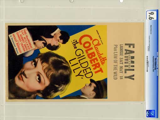 GILDED LILY (1935) CGC CARD NM+ 9.6 CLAUDETTE COLBERT
