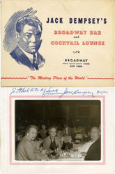 JACK DEMPSEY AUTOGRAPH ON COCKTAIL LOUNGE COURTESY PIC