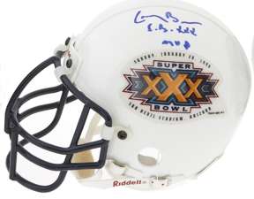 LARRY BROWN -SIGNED RIDDELL MINI-HELMET SUPER BOWL XXX