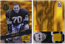SAM HUFF - SIGNED HALL OF FAME TRADING CARD 553/2500