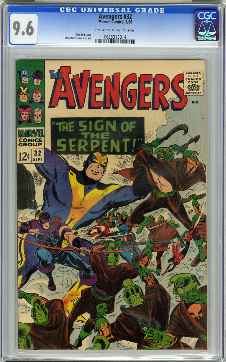 AVENGERS #32 (1966)  CGC NM+ 9.6 -  OWW Pages