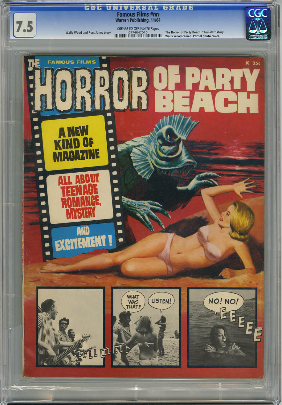 HORROR OF PARTY BEACH #nn (1964) CGC VF- 7.5 COW Pages
