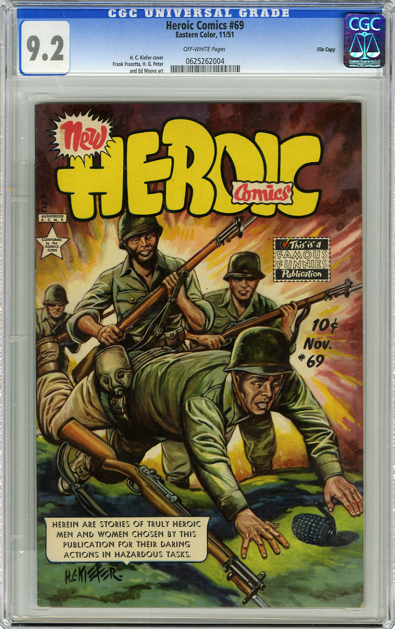 HEROIC COMICS #69 (1951)  CGC NM- 9.2 - OW pg FILE COPY