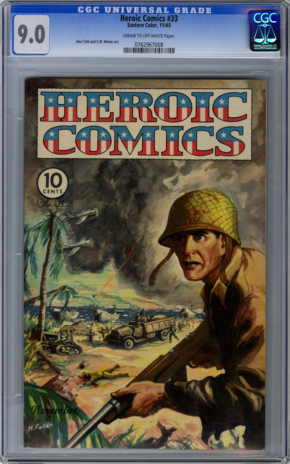 HEROIC COMICS #33 CGC VF/NM 9.0 COW Pages ALEX TOTH