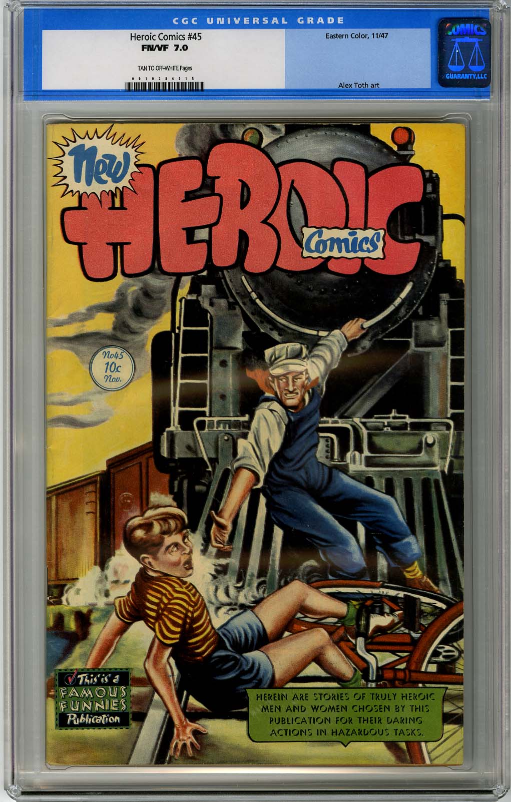 HEROIC COMICS #45 (1947) CGC FN/VF 7.0 - ALEX TOTH Art