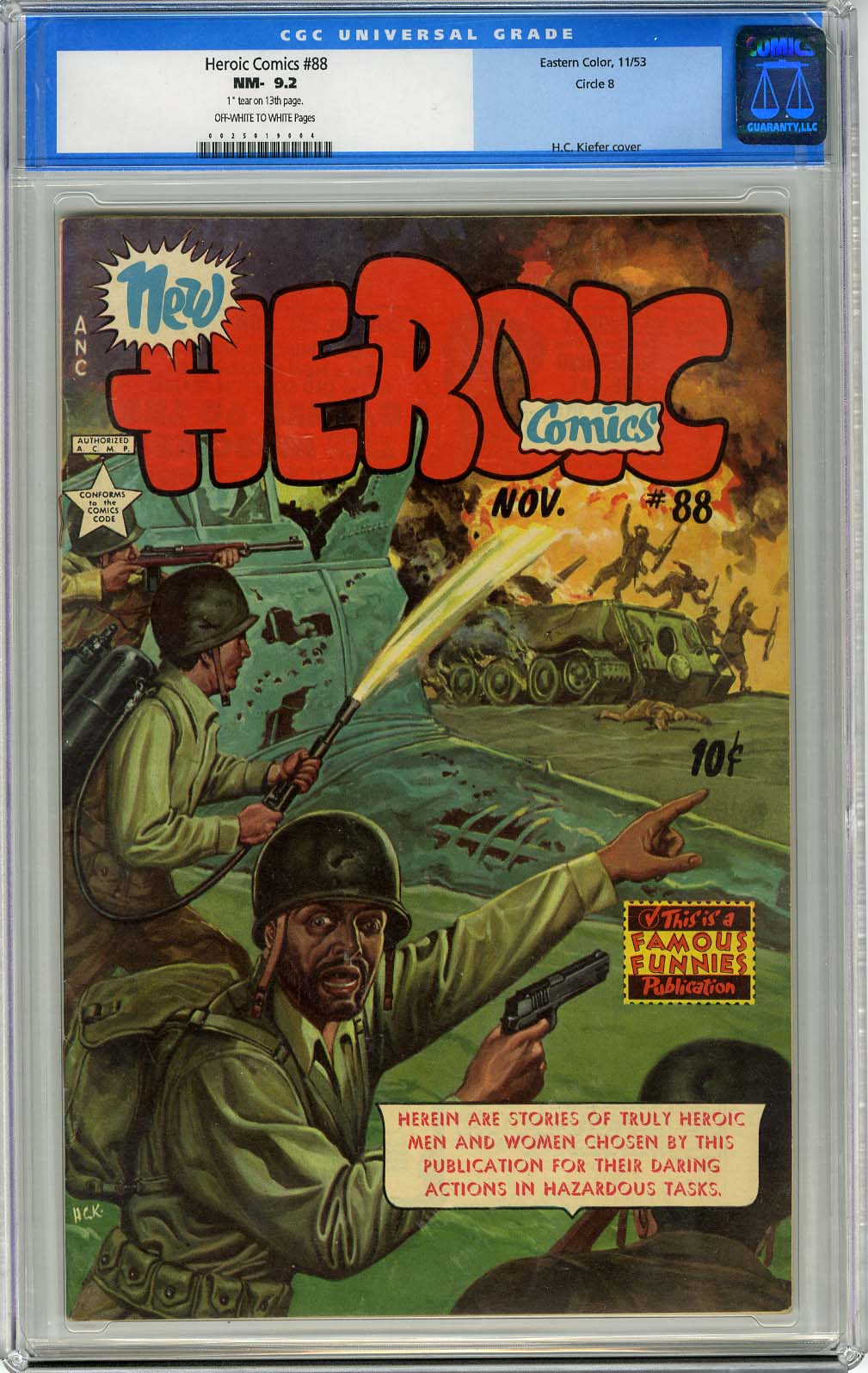 HEROIC COMICS #88 CGC NM- 9.2 OWW Pages CIRCLE 8 Copy