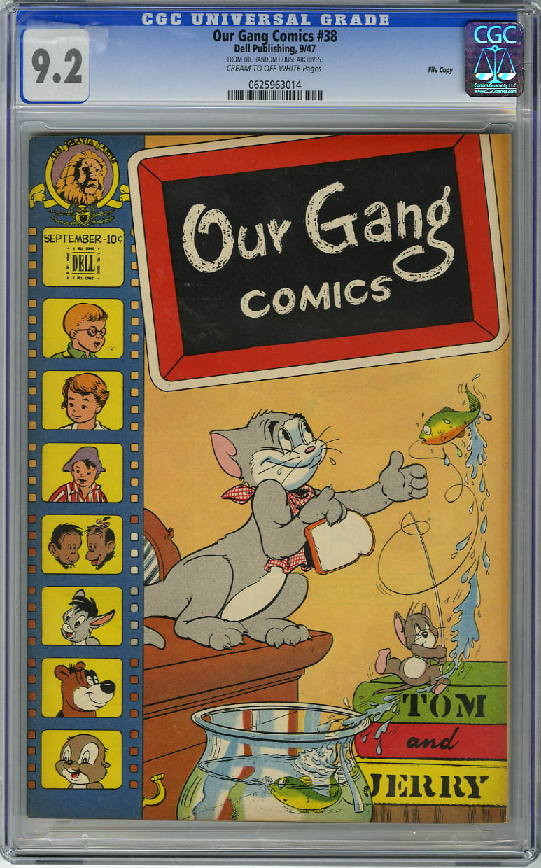 OUR GANG COMICS #38 CGC NM- 9.2 - COW Pages - FILE COPY