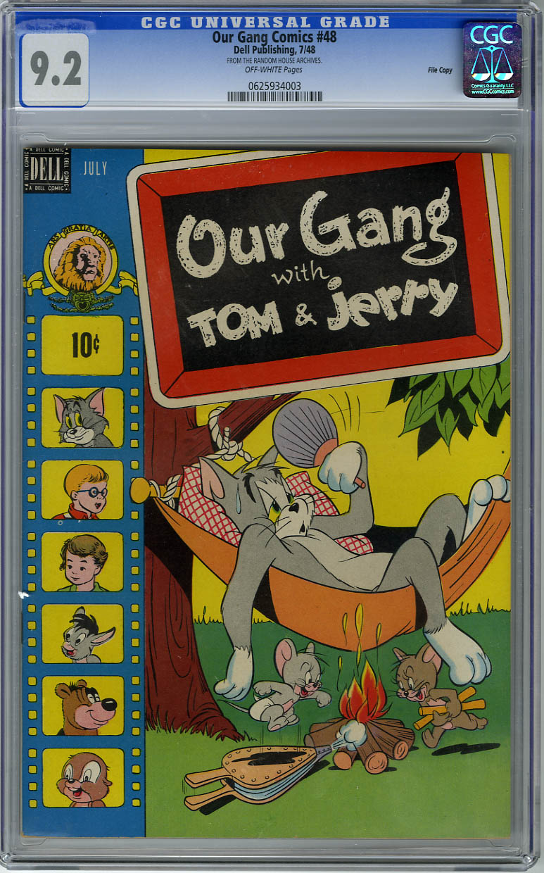 OUR GANG COMICS #48 CGC NM- 9.2 - OW Pages - FILE COPY