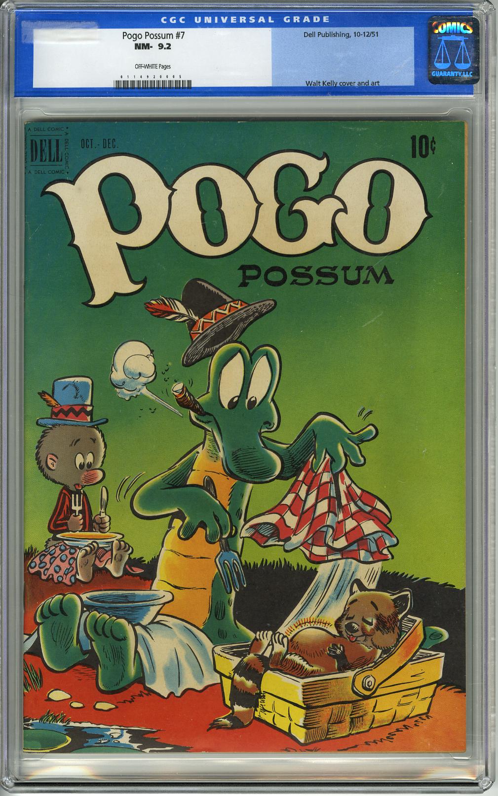 POGO POSSUM #7  (1951)  CGC 9.2 OW Pgs WALT KELLY CVR