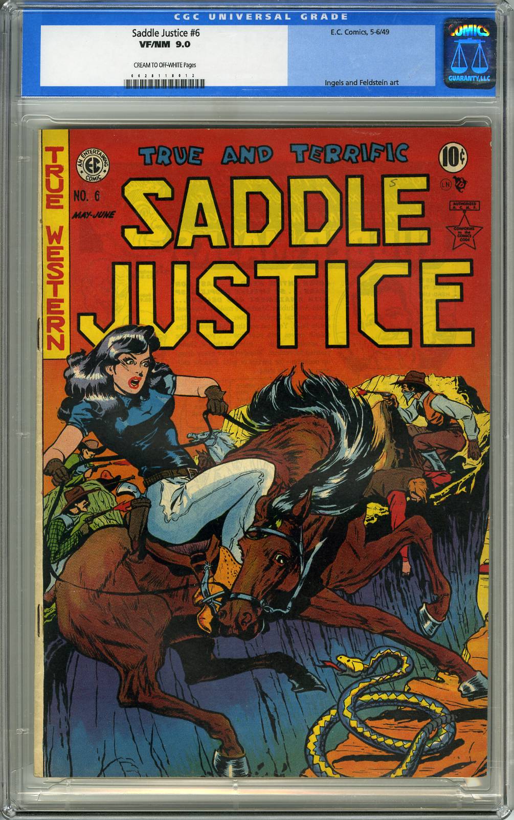 SADDLE JUSTICE #6  GCG 9.0 - INGELS and FELDSTEIN 1949