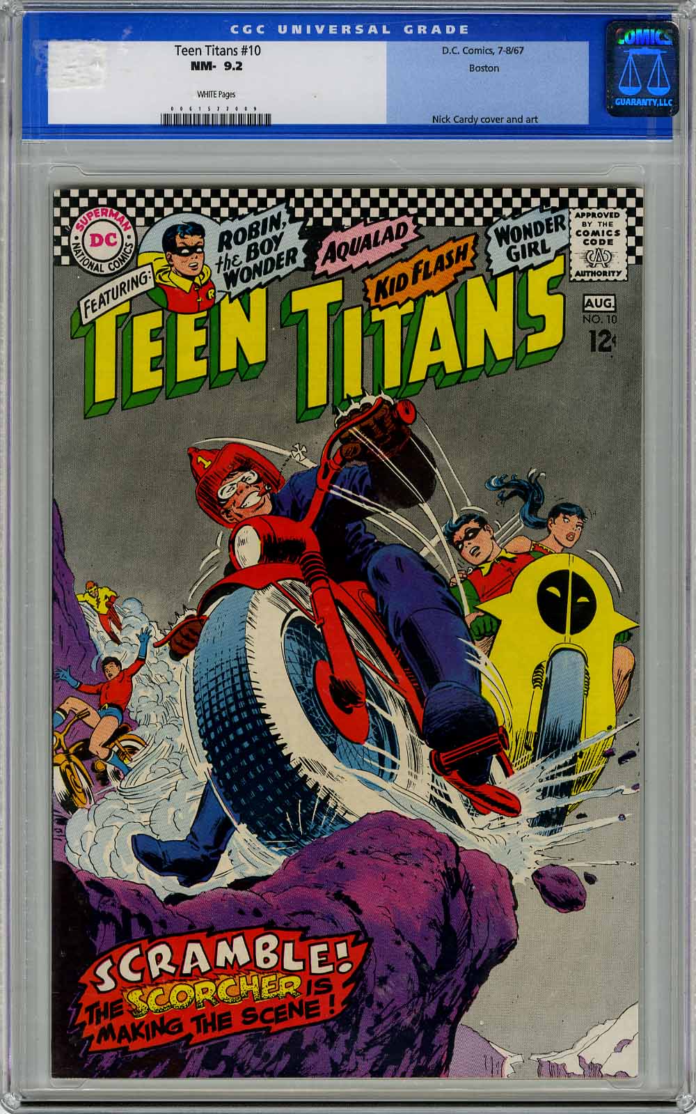 TEEN TITANS #10 (1967) CGC NM- 9.2 WHT Pages BOSTON