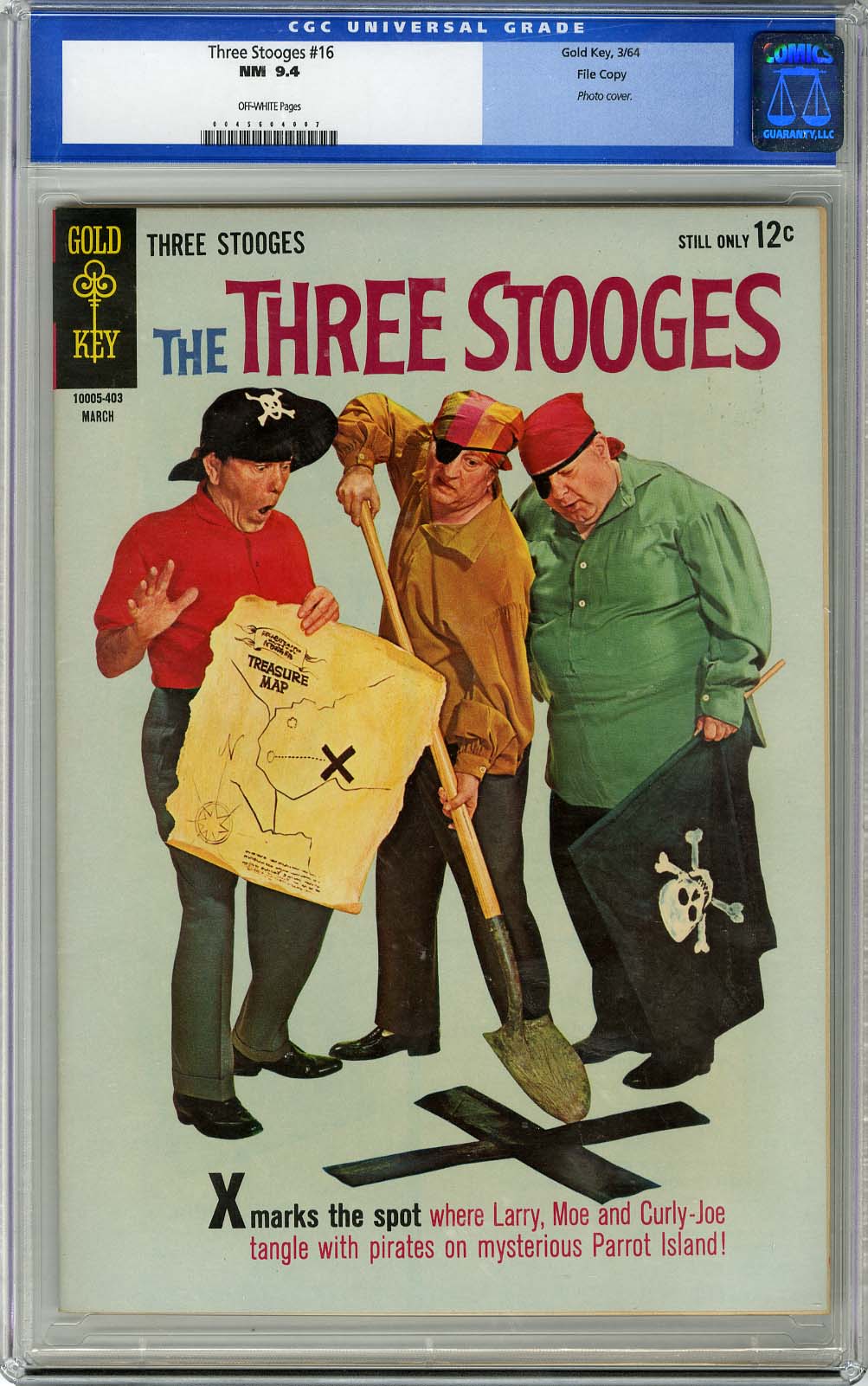 THREE STOOGES #16 (1964) CGC NM 9.4 OW Pages FILE COPY