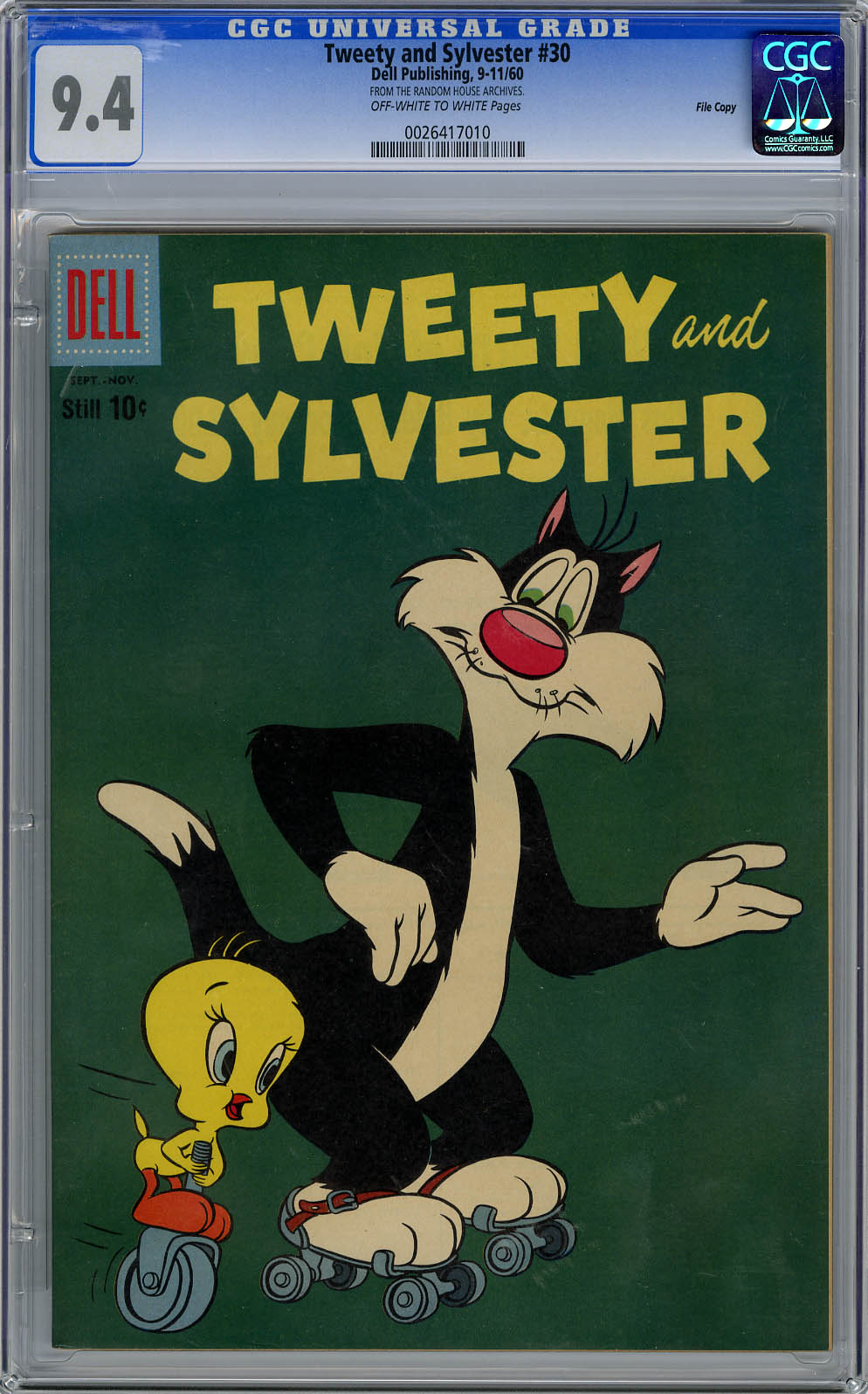TWEETY AND SILVER #30 (1960) CGC NM 9.4 OWWpg FILE COPY
