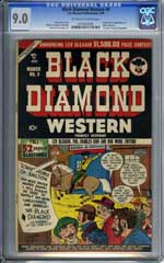 BLACK DIAMOND WESTERN #9 (1949) CGC VF/NM 9.0 HIGHEST!