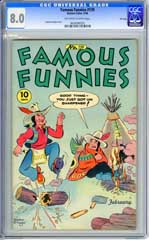 FAMOUS FUNNIES #139 (1946) CGC VF 8.0 OWW Pgs FILE COPY
