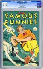 FAMOUS FUNNIES #142 (1946) CGC VF- 7.5 FILE COPY