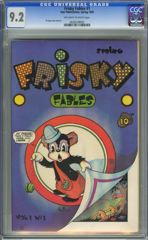 FRISKY FABLES #1 (1945) CGC 9.2 OWW AL FAGO CVR & ART
