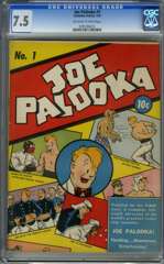 JOE PALOOKA #1 (1942) CGC 7.5 OWW Pgs 1ST President App