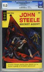 JOHN STEELE SECRET AGENT #1 (1964) CGC 9.0 OWW FILE CPY