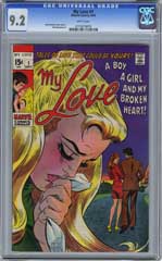 MY LOVE #1 (1969) CGC NM- 9.2 WHITE Pgs - JOHN ROMITA