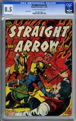 STRAIGHT ARROW #8 (1950) CGC VF+ 8.5 OWW Pg  BOB POWELL