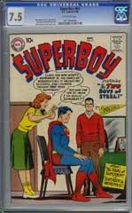 SUPERBOY #63 (1958) CGC VF- 7.5 OFF-WHITE Pgs CURT SWAN