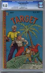 TARGET COMICS #v6#8 1947 CGC VF/NM 9.0 OWW Pg ROCKFORD