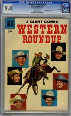 WESTERN ROUNDUP #18 (1957) CGC NM 9.4 OW Pgs FILE Copy