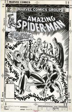 JOHN ROMITA, JR. - SPIDER-MAN #215 ORIG COVER ART 1981