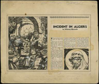 CREIG FLESSEL - DETECTIVE COMICS #11 ILLO ORIG ART 1938