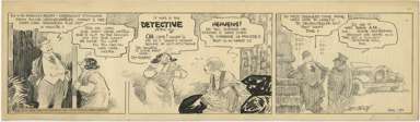 BILLY DeBECK - BARNEY GOOGLE DAILY ORIGINAL ART 1-29-31