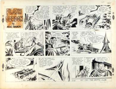 MAC RABOY - FLASH GORDON SUNDAY 12-25-1955 Original Art