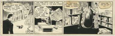DALE MESSICK - BRENDA STARR DAILY ART 1945 BIG FIDDLE