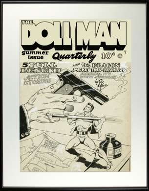 GILL FOX - DOLL MAN QUARTERLY #3 COVER ORIG ART 1942