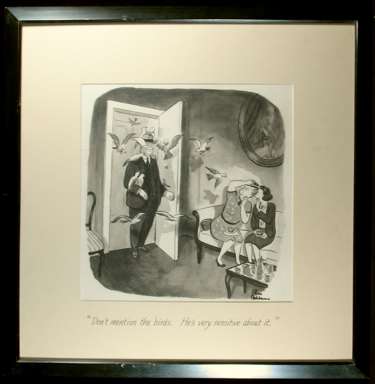 CHARLES ADDAMS - THE BIRDS CARTOON ORIGINAL ART