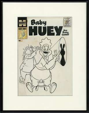 WARREN KREMER Original COVER Art for BABY HUEY #2 1956