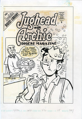 STAN GOLDBERG - JUGHEAD & ARCHIE DIGEST #115 COVER ART