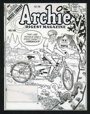 STAN GOLDBERG - ARCHIE DIGEST #148 COVER ORIG ART 1997