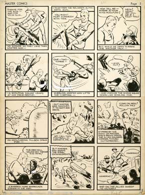 NEWTON ALFRED - GOLDEN AGE MASTERMAN ORIG ART 1940