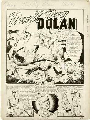 AL BRYANT - CHAMP COMICS #24 TITLE SPLASH PG ORIG ART