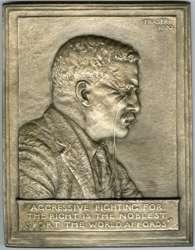 JAMES EARL FRASER - 1920 THEODORE ROOSEVELT Relief Bust