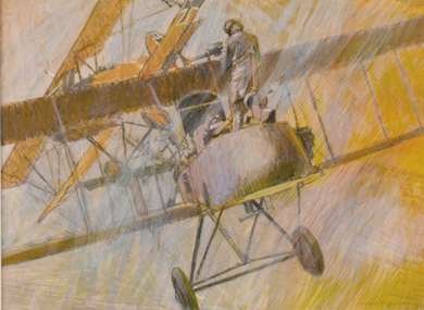 HARRY BORGMAN - WWI AERIAL ART ILLUSTRATION - ALBATROSS
