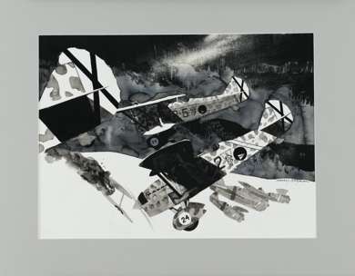 HARRY BORGMAN - AERIAL ART ILLO - ITALIAN FIAT CR32
