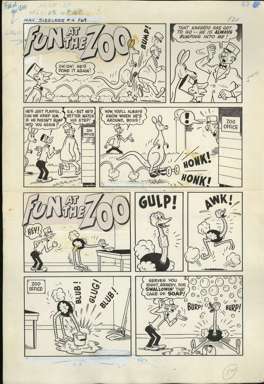 PAUL McCARTHY - FUN AT THE ZOO GAG PG ORIG ART KANGAROO