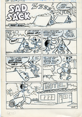 JACK O'BRIEN -SAD SACK LAUGH SPECIAL #67 Pg 34 ORIG ART