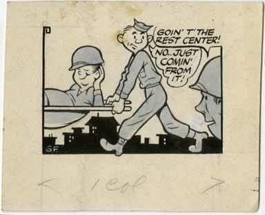 GILL FOX - REST CENTER ILLUSTRATION CIRCA 1945