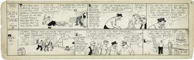 ED WHEELAN - MINUTE MOVIES DAILY ORIG ART SUN & SAND #9