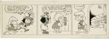 JIM LOGAN - KINGS & THINGS DAILY STRIP ORIG ART - FLOUR