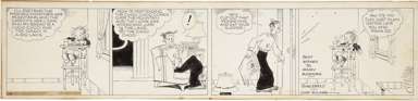 CHIC YOUNG - BLONDIE DAILY STRIP ORIG ART 6-1-37 SUPPER